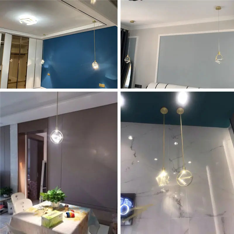 Nordic Crystal LED Pendant Light – Kitchen, Bedroom & Living Room