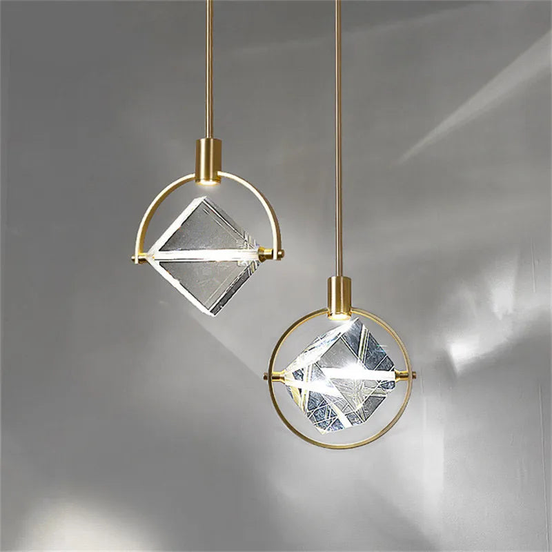 Nordic Crystal LED Pendant Light – Kitchen, Bedroom & Living Room