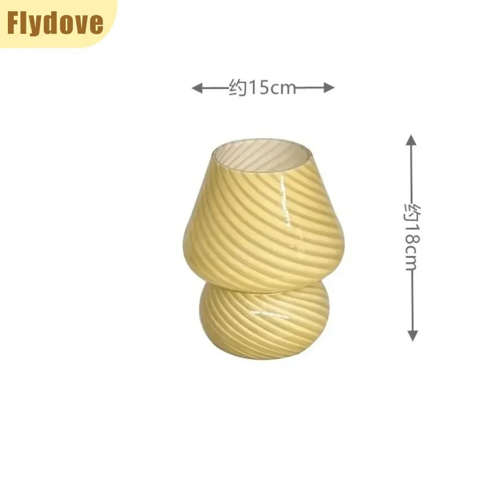 Retro Glass Mushroom Desk Lamp