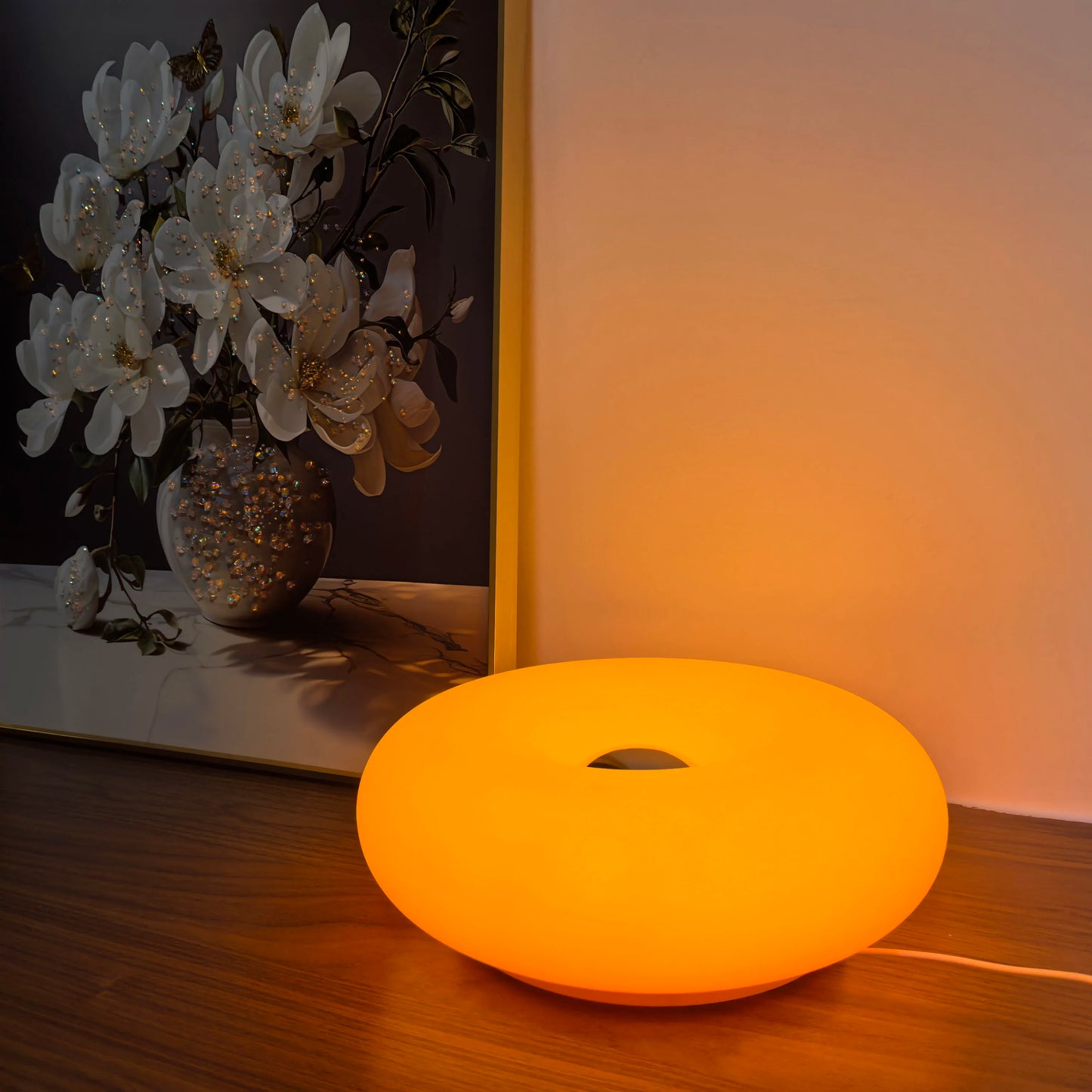 Bauhaus Donut Table Lamp – USB Bedroom & Living Room Light