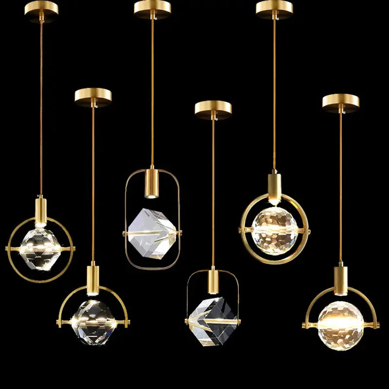 Nordic Crystal LED Pendant Light – Kitchen, Bedroom & Living Room