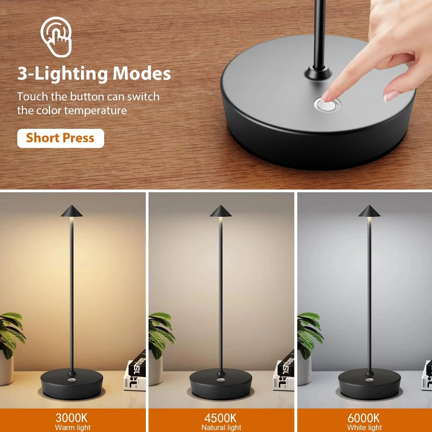 LED Light Mushroom Spike Table Lamp
