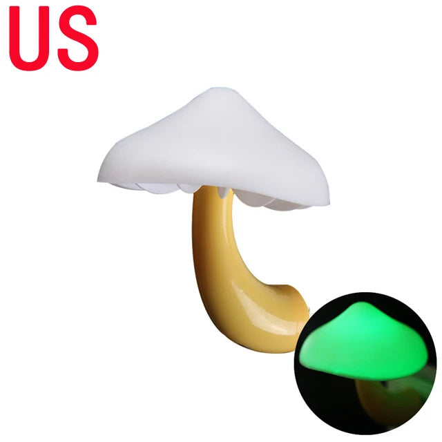 LED Night Lights Mushroom Shape Wall Lamps Automatic Sensor