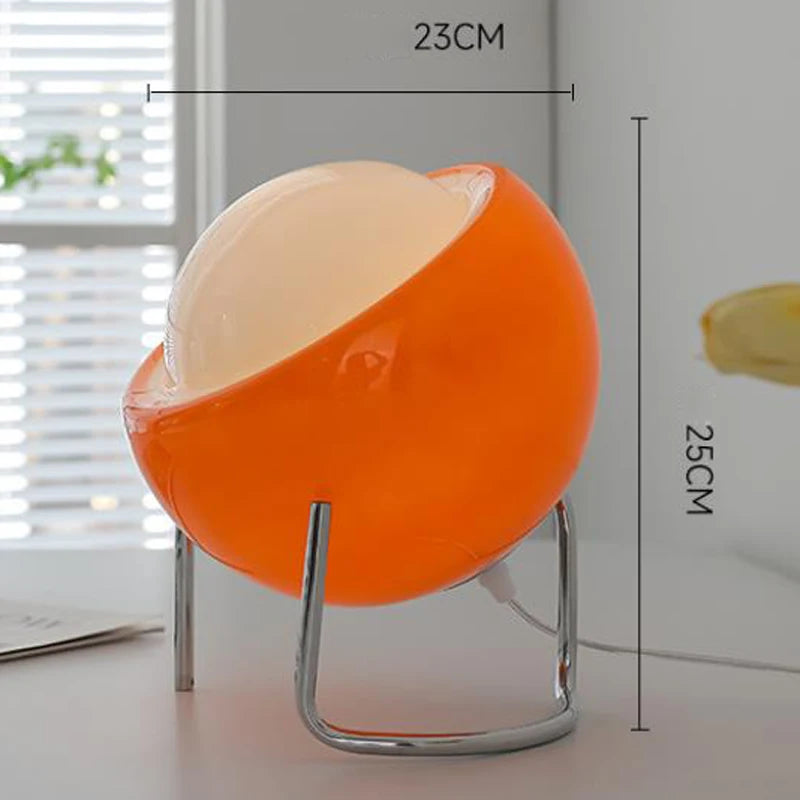 Medieval Bauhaus Glass Table Lamp – Nordic Retro LED Desk & Bedside Light
