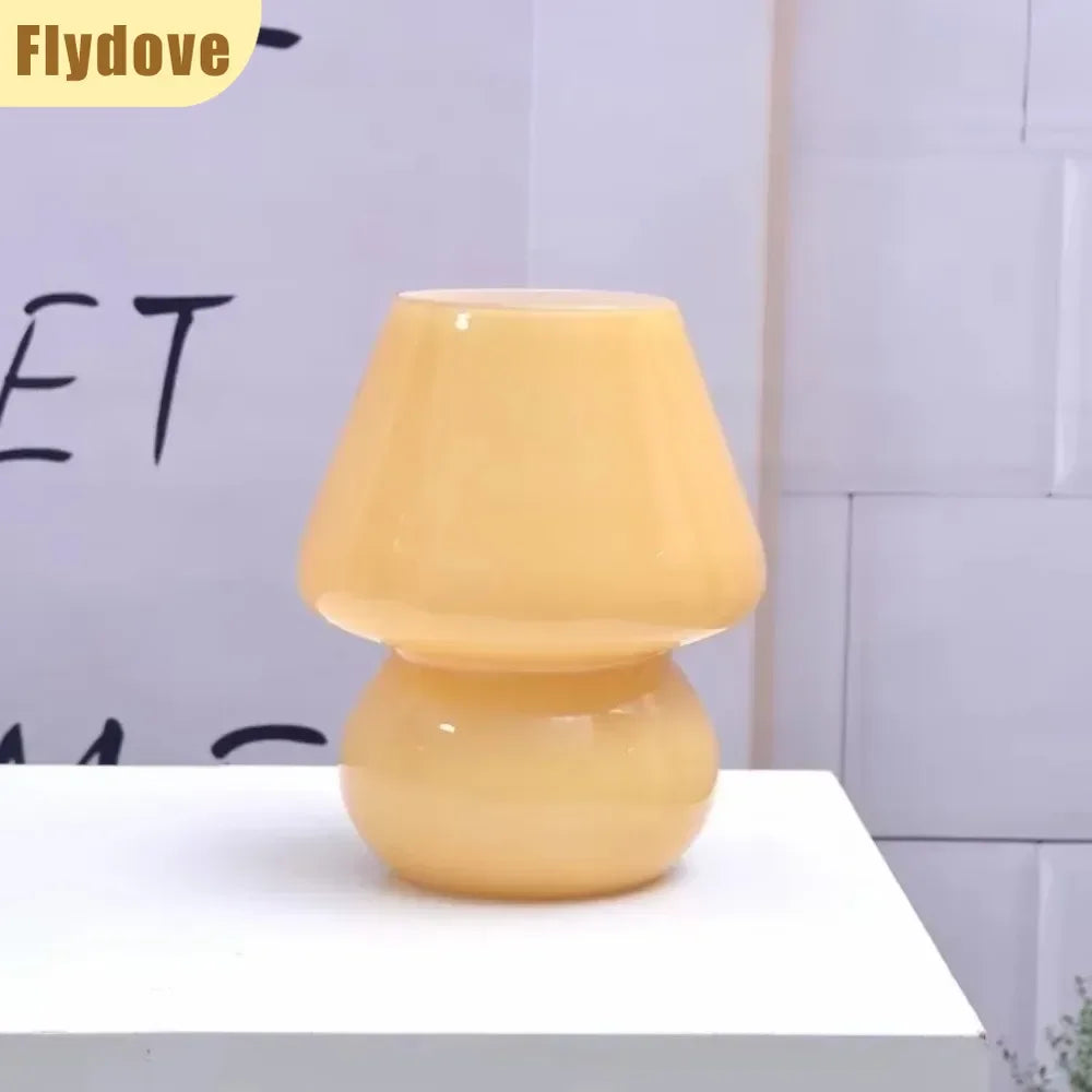 Retro Glass Mushroom Desk Lamp