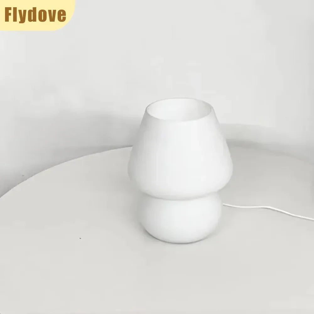 Retro Glass Mushroom Desk Lamp