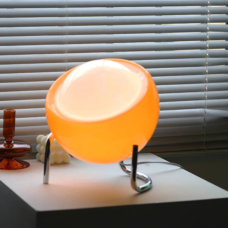 Medieval Bauhaus Glass Table Lamp – Nordic Retro LED Desk & Bedside Light