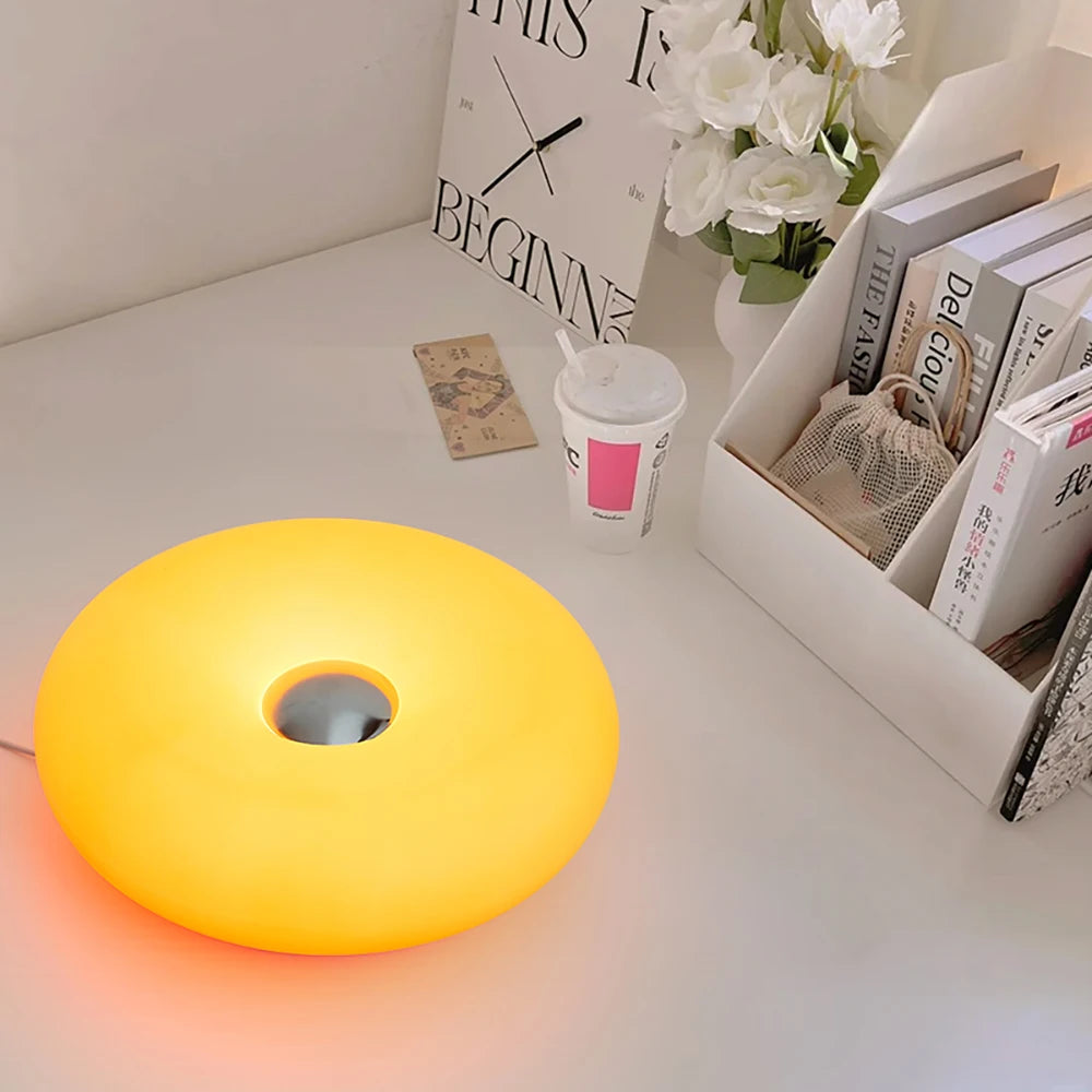 Bauhaus Donut Table Lamp – USB Bedroom & Living Room Light