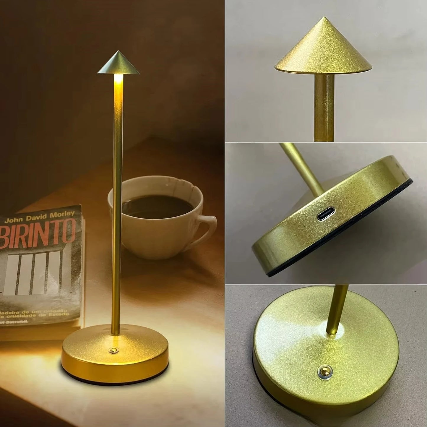 LED Light Mushroom Spike Table Lamp