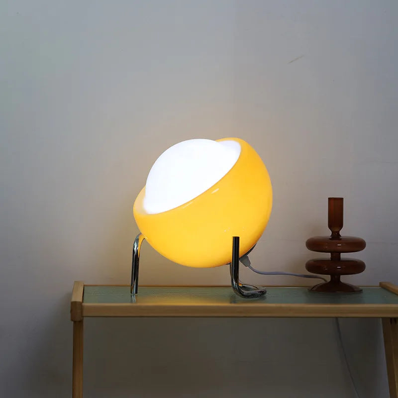 Medieval Bauhaus Glass Table Lamp – Nordic Retro LED Desk & Bedside Light