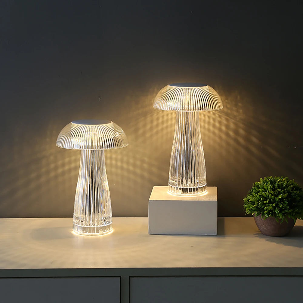 Mushroom Crystal Table Lamp LED Ambient Touch Night Light