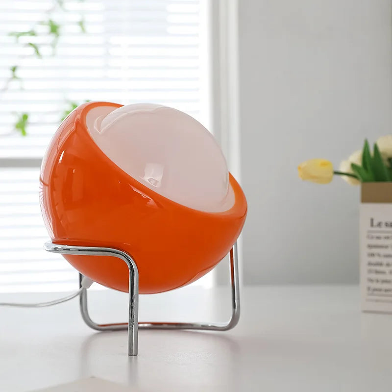 Medieval Bauhaus Glass Table Lamp – Nordic Retro LED Desk & Bedside Light