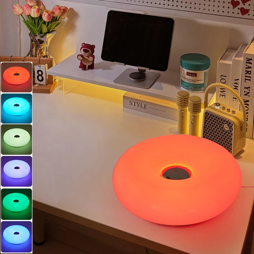 Bauhaus Donut Table Lamp – USB Bedroom & Living Room Light