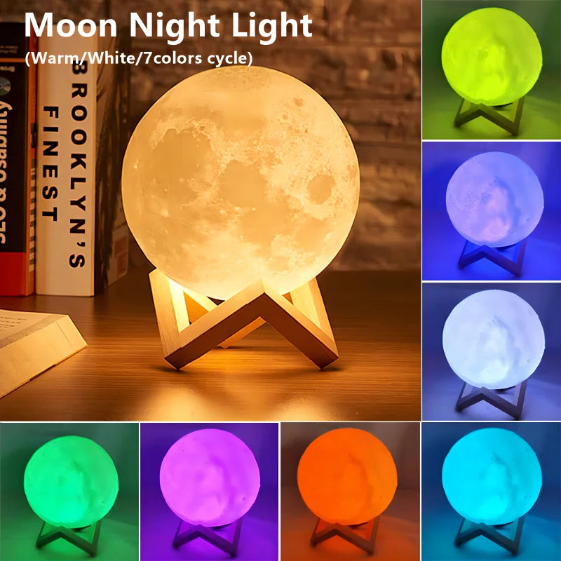LED Moon Light Galaxy Lamp – Night Light & Bedroom Decoration Gift