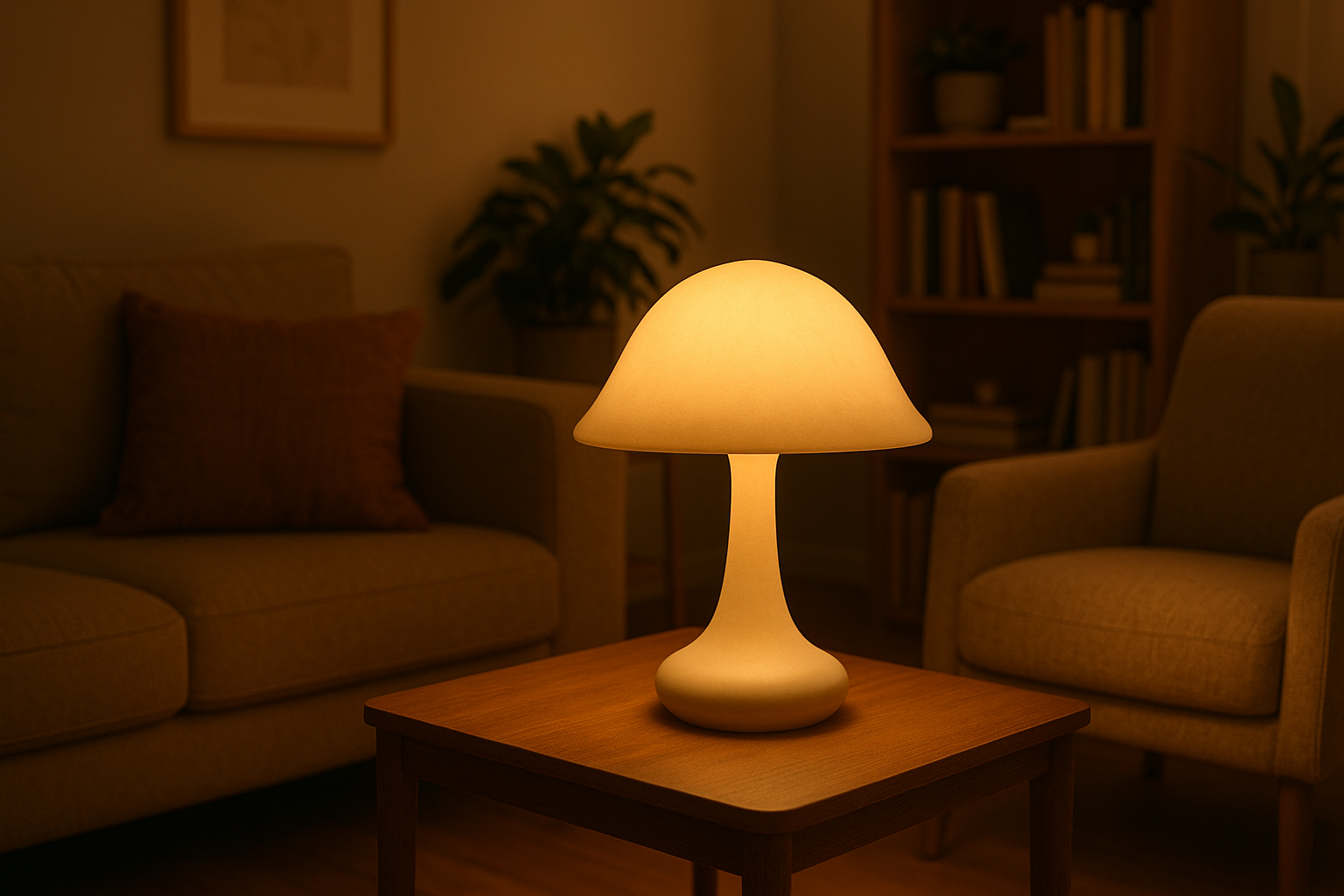 Mushroom light inside the room