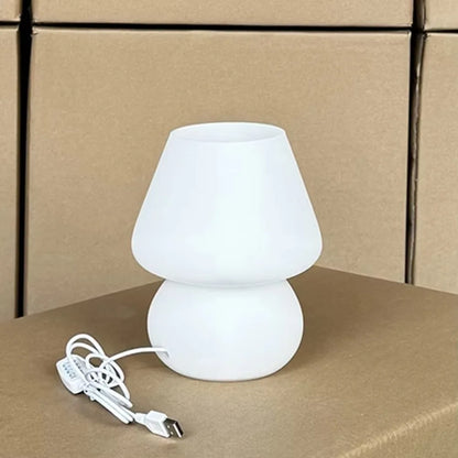 Retro Glass Mushroom Desk Lamp
