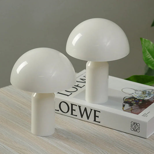 Mushroom Nightstand Lighting Lamp Brightness Adjustable Color Changing Minimalist Battery Operated Bright Bedroom Bedside Decor
