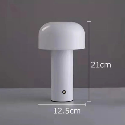 LED Mushroom Table Lamp Touch Dimming Simple Night Lamp Wireless Charging Bedside Lamp for Cafe,Bar,Room Decoration