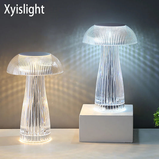 Mushroom Crystal Table Lamp LED  Ambient Touch Night Light