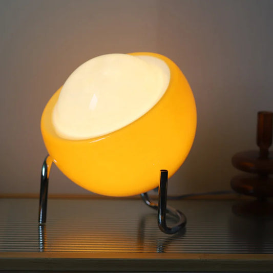 Medieval Bauhaus Glass Table Lamp – Nordic Retro LED Desk & Bedside Light
