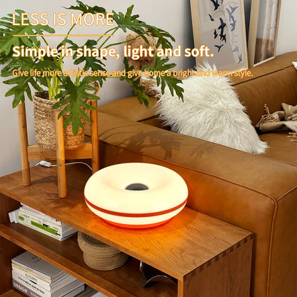 Bauhaus Donut Table Lamp – USB Bedroom & Living Room Light