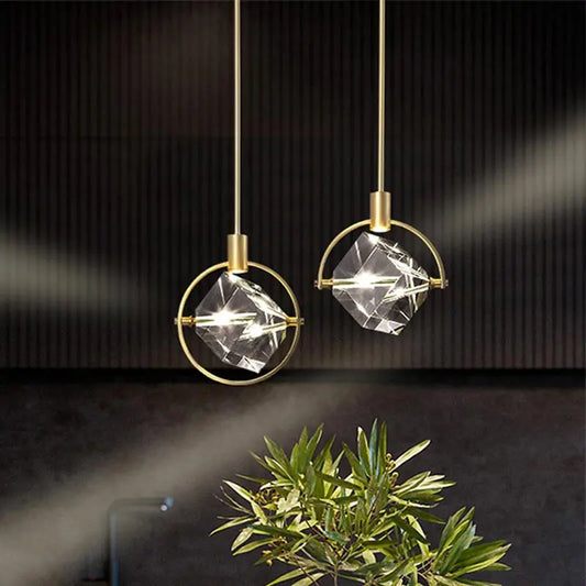 Nordic Crystal LED Pendant Light – Kitchen, Bedroom & Living Room